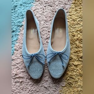 Como Light Denim Suede Loafers